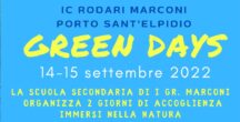 GREEN DAYS SCUOLA SECONDARIA 14 – 15 SETTEMBRE